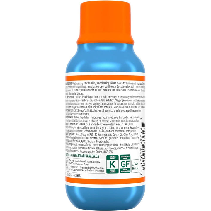 TheraBreath Fresh Breath Oral Rinse, Fight Bad Breath for 12 Hours. Alcohol - Free & Dye - Free Mouthwash, Icy Mint, 88.7ml - Just Closeouts Canada Inc.‎30697029200071