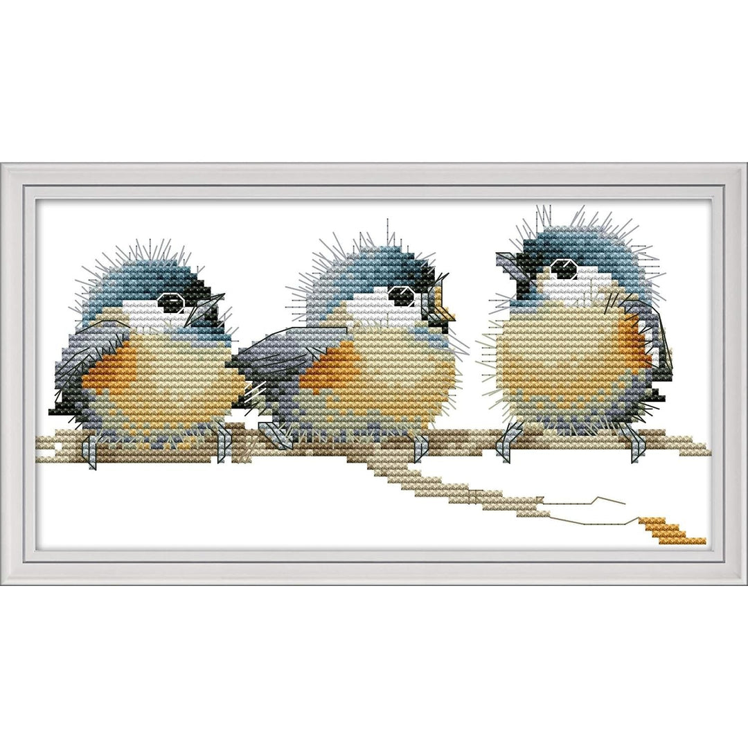 Three Birds Stamped Cross-Stitch Kit, 11-Count, 12.6 x 7.1 in - Just Closeouts Canada Inc.X0036CH7GF