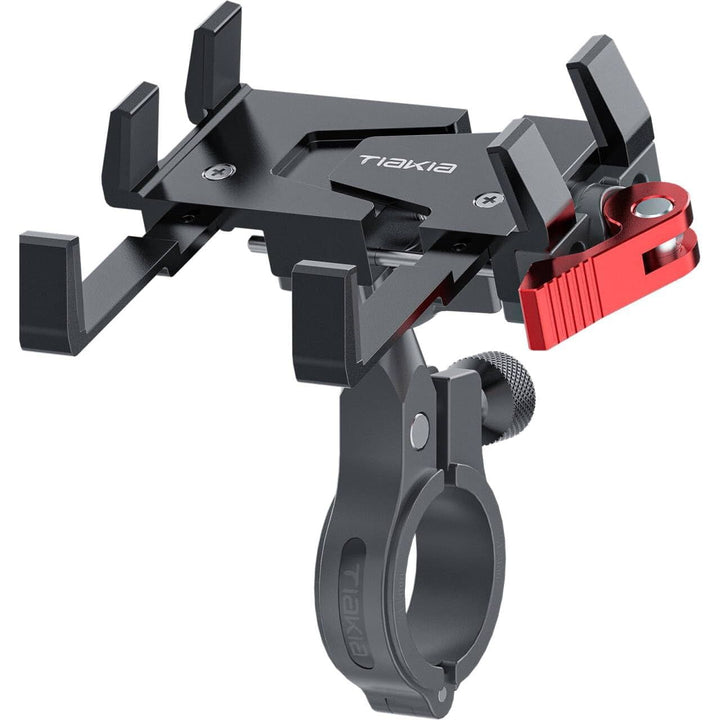 Tiakia Bike Phone Mount Holder, Aluminum Motorcycle Phone Mount, Handlebar Mounted Cell Phone Holder for Bike, 360° Rotation, Universal Bicycle Phone Mount for 4.5 - 7 Inch Phones - Just Closeouts Canada Inc.