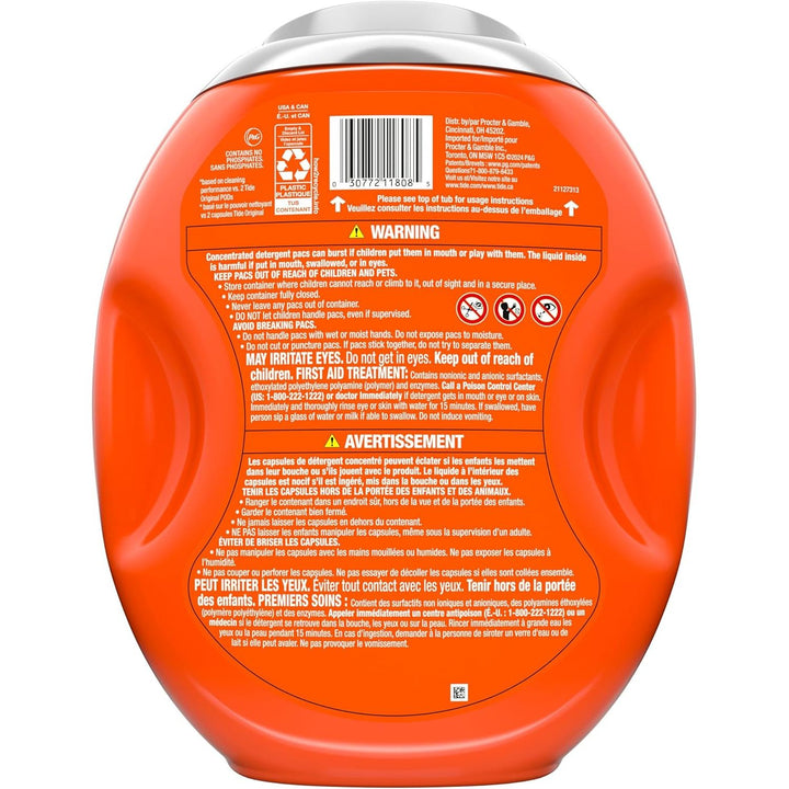 Tide Power PODS White Laundry Detergent Pacs Brilliant Whitening + Color Protect, 63XL Count - Just Closeouts Canada Inc.030772118085