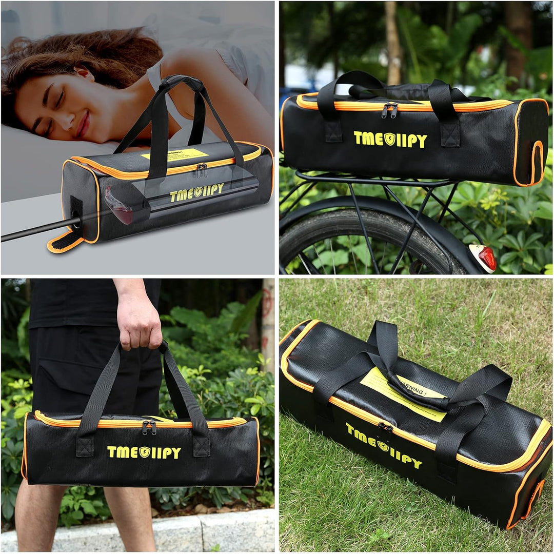 TMEOIIPY Ebike Battery Bag, Large Capacity Fireproof Bag for E - Bike Lipo Battery Charging and Storage, Portable Explosionproof Lipo Battery Safe Bag Ebike Accessories (51 x 16 x 16cm) - Just Closeouts Canada Inc.