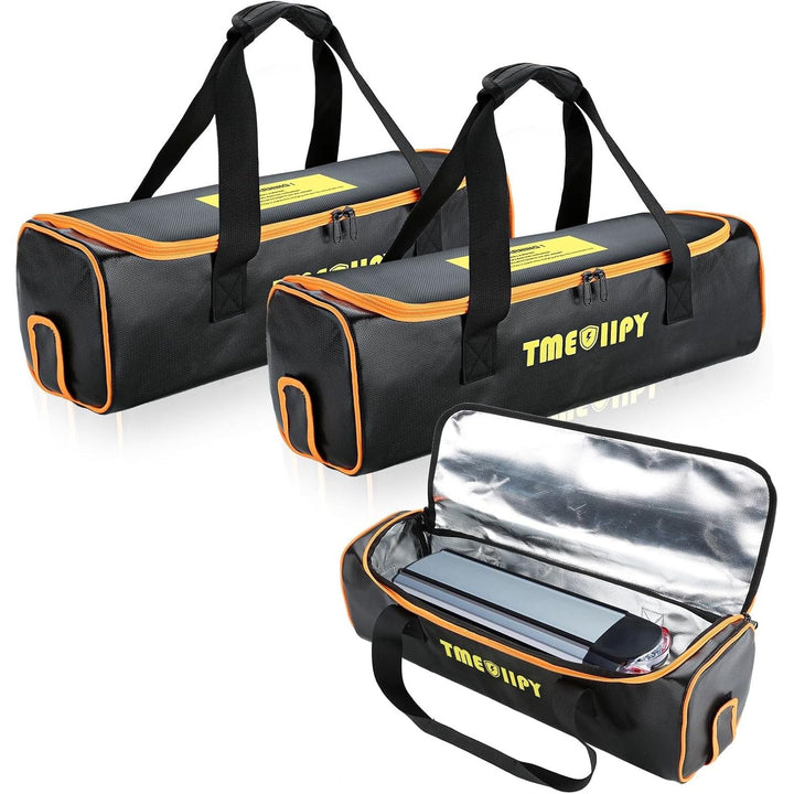 TMEOIIPY Ebike Battery Bag, Large Capacity Fireproof Bag for E - Bike Lipo Battery Charging and Storage, Portable Explosionproof Lipo Battery Safe Bag Ebike Accessories (51 x 16 x 16cm) - Just Closeouts Canada Inc.