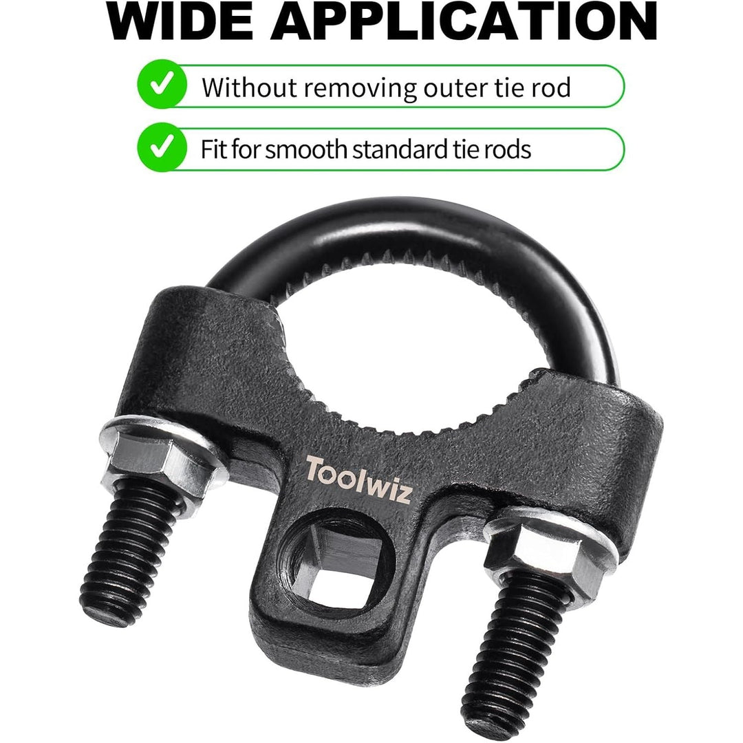 Toolwiz Inner Tie Rod Removal Tool Kit, 3/8'' Universal Low Profile Tool and Inner Tie Rod Hex Wrench Repair Remover 27 - 42mm End Accessory for 1/2" Square Drive, 2pcs for Most Cars Repair - Just Closeouts Canada Inc.