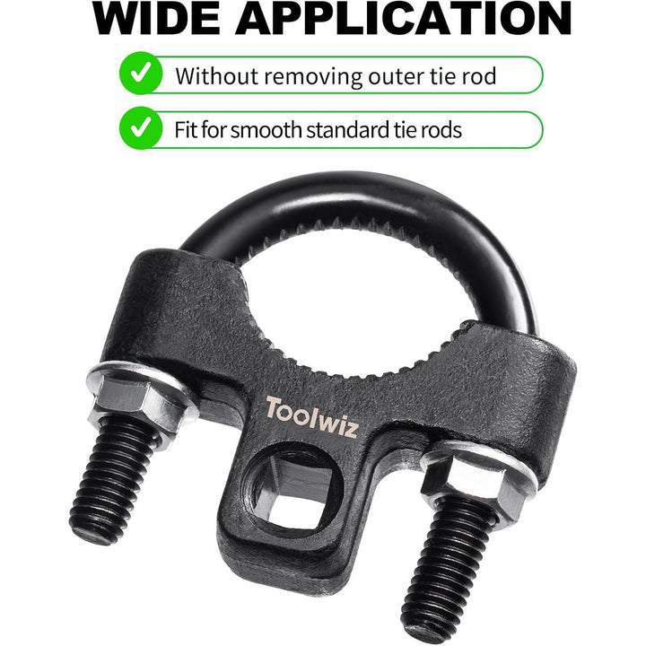 Toolwiz Inner Tie Rod Removal Tool Kit, 3/8'' Universal Low Profile Tool and Inner Tie Rod Hex Wrench Repair Remover 27 - 42mm End Accessory for 1/2" Square Drive, 2pcs for Most Cars Repair - Just Closeouts Canada Inc.