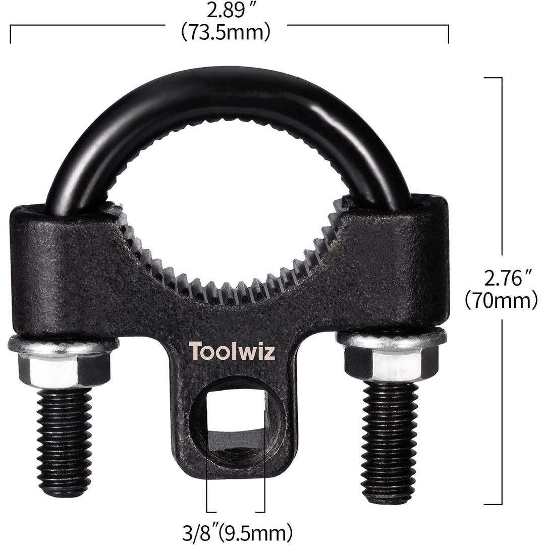Toolwiz Inner Tie Rod Removal Tool Kit, 3/8'' Universal Low Profile Tool and Inner Tie Rod Hex Wrench Repair Remover 27 - 42mm End Accessory for 1/2" Square Drive, 2pcs for Most Cars Repair - Just Closeouts Canada Inc.