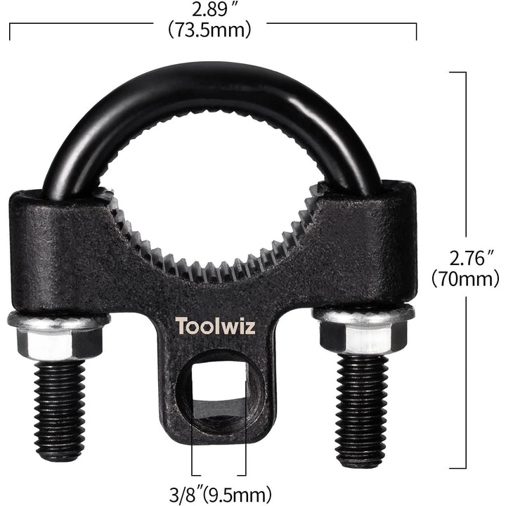 Toolwiz Inner Tie Rod Removal Tool Kit, 3/8'' Universal Low Profile Tool and Inner Tie Rod Hex Wrench Repair Remover 27 - 42mm End Accessory for 1/2" Square Drive, 2pcs for Most Cars Repair - Just Closeouts Canada Inc.