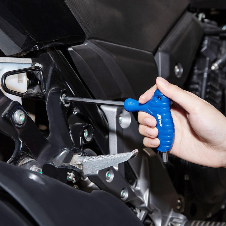 Toolwiz T Handle Allen Wrench Set of 14 Portable Hex Key Set SAE & Metric CR - V Steel Allen Key Set for 4S Shop Bike Motorcycle Repair Mechanics Home Maintenance - Just Closeouts Canada Inc.