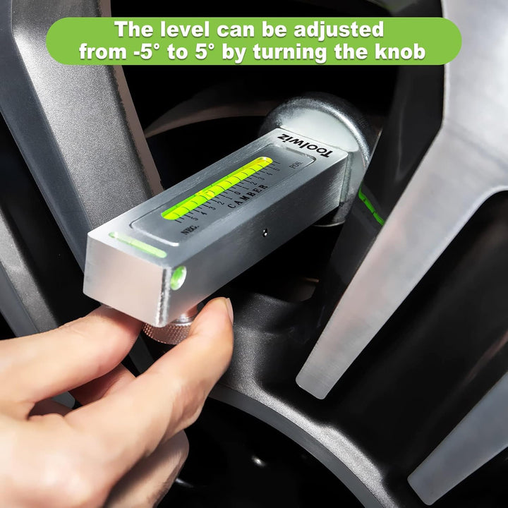 Toolwiz Universal Adjustable Magnetic Gauge Tool Camber Castor Strut Wheel Alignment for Car Truck RV Tire Repair - Just Closeouts Canada Inc.