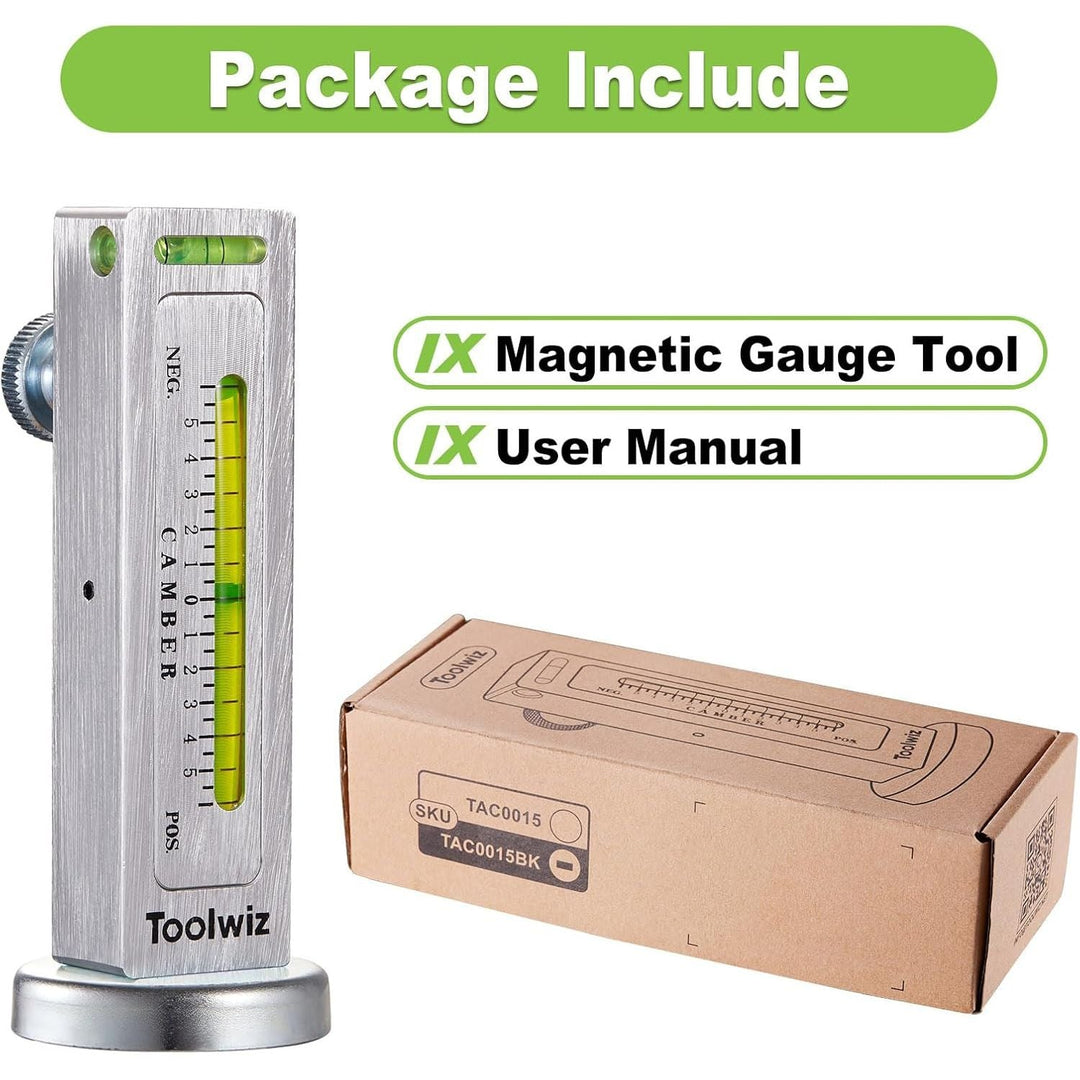 Toolwiz Universal Adjustable Magnetic Gauge Tool Camber Castor Strut Wheel Alignment for Car Truck RV Tire Repair - Just Closeouts Canada Inc.