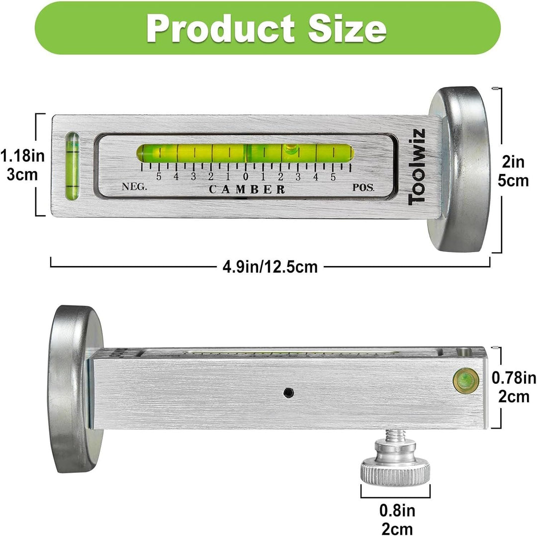Toolwiz Universal Adjustable Magnetic Gauge Tool Camber Castor Strut Wheel Alignment for Car Truck RV Tire Repair - Just Closeouts Canada Inc.