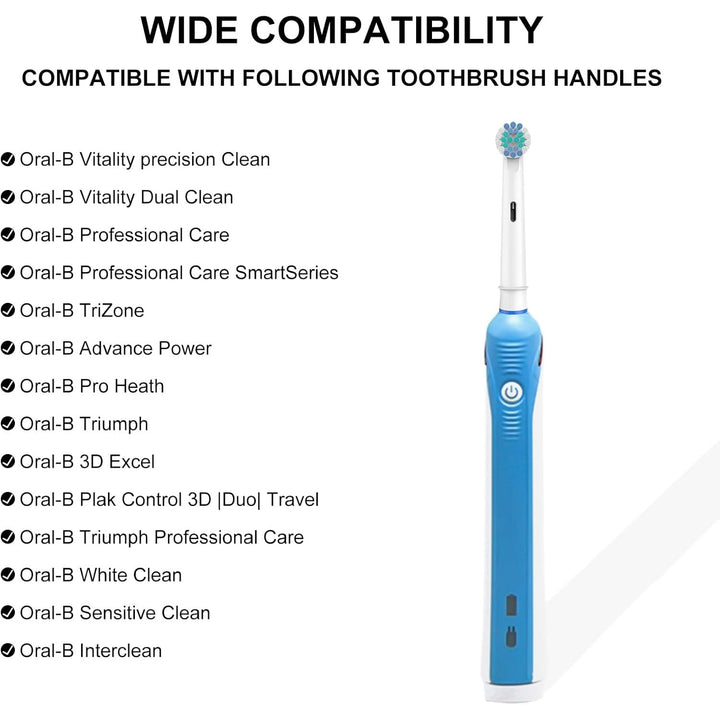 Toothbrush Heads for Oral B, 16 Pack Professional Electric Toothbrush Replacement Heads Medium Soft Dupont Bristles Replacement Toothbrush Heads Precision Clean Brush Heads Refills - Just Closeouts Canada Inc.