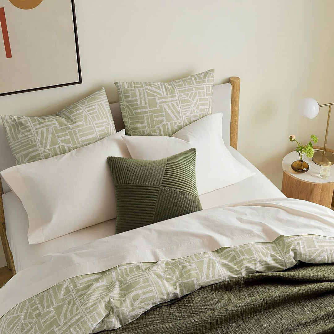 Topfinel Olive Green Decorative Throw Pillow Covers Set of 2 18x18 Inches for Couch Bed Sofa, Boho Aesthetic Home Decor, Soft Corduroy Striped Patchwork Windmill Textured Cushion Cases 45x45 cm - Just Closeouts Canada Inc.