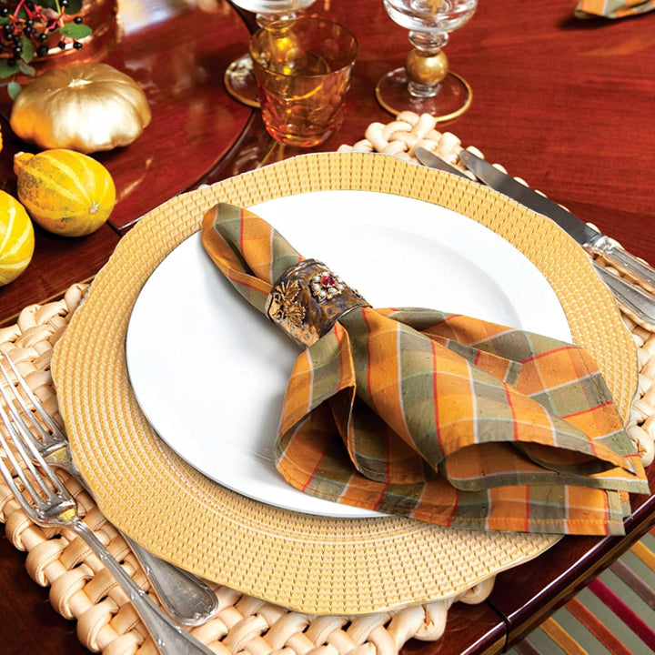 TOPZEA 12 Pack Gold Charger Plates, 13 Inch Plastic Dinner Under Plates Elegant Charger Service Ware Base Plate Bulk Reusable Decorative Round Placemat for Wedding, Banquet Table Setting Decor - Just Closeouts Canada Inc.