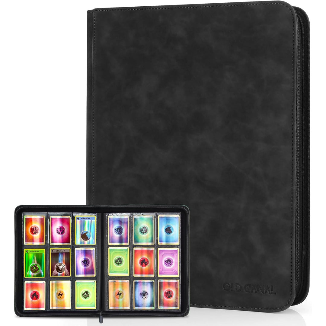 Trading Card Binder, 9 Pocket Card Album Folder Hold Up to 540 Cards, Premium and Durable Zipper Binder, Cards Holder Album for MTG, TCG (Black) - Just Closeouts Canada Inc.