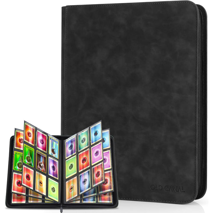 Trading Card Binder, 9 Pocket Card Album Folder Hold Up to 540 Cards, Premium and Durable Zipper Binder, Cards Holder Album for MTG, TCG (Black) - Just Closeouts Canada Inc.
