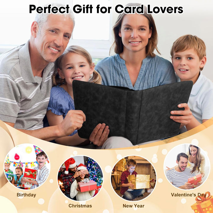 Trading Card Binder, 9 Pocket Card Album Folder Hold Up to 540 Cards, Premium and Durable Zipper Binder, Cards Holder Album for MTG, TCG (Black) - Just Closeouts Canada Inc.