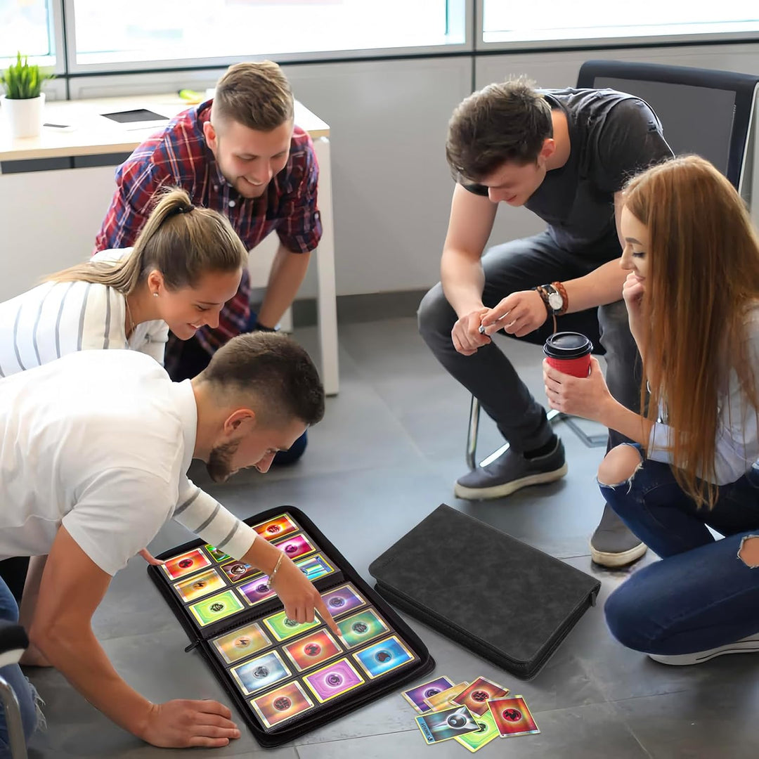 Trading Card Binder, 9 Pocket Card Album Folder Hold Up to 540 Cards, Premium and Durable Zipper Binder, Cards Holder Album for MTG, TCG (Black) - Just Closeouts Canada Inc.