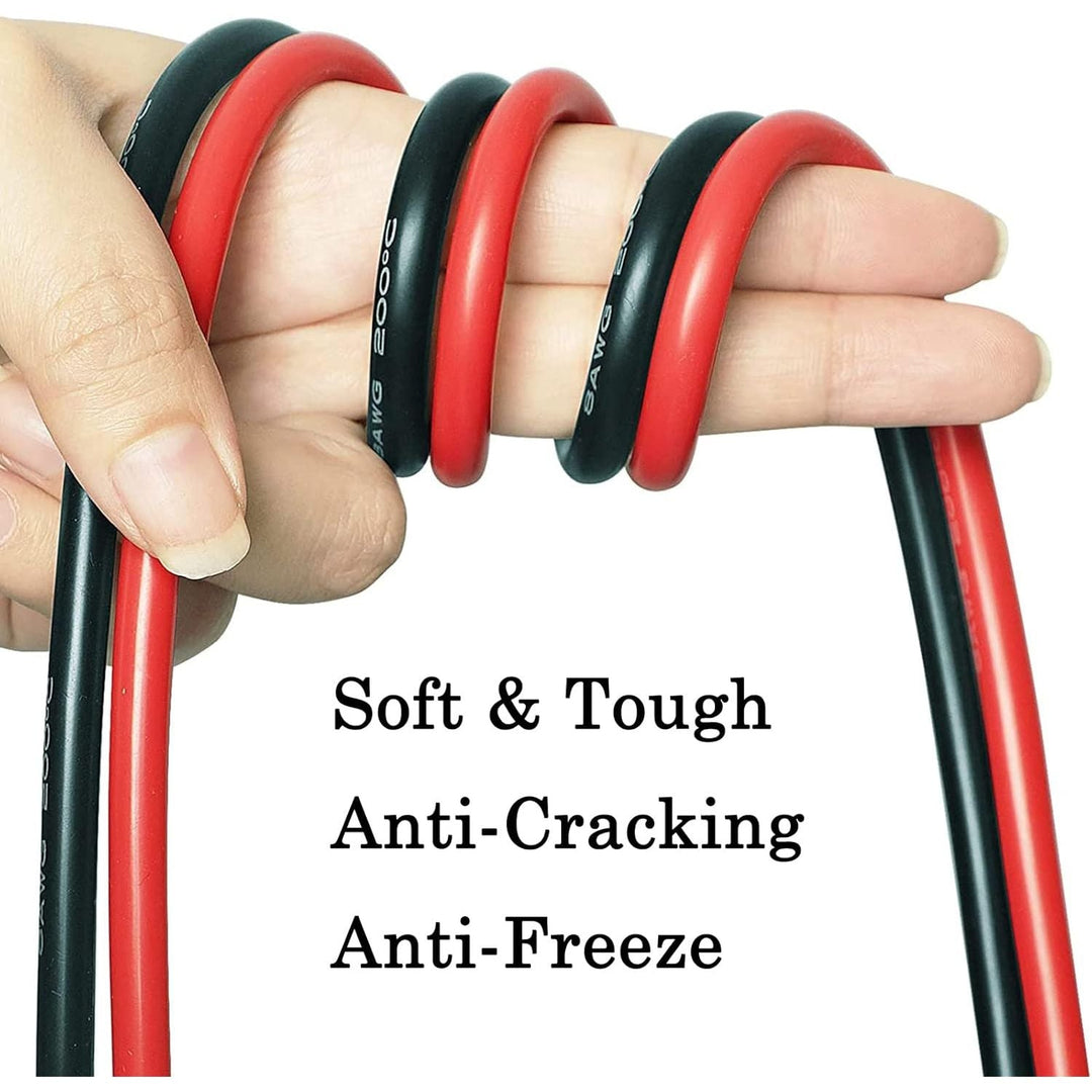 Trolling Motor Battery Cable Extension Kit 10 Feet 8AWG Cable Extension 50Amp with Terminals for Fishing Boat Trolling Motor Solar Panel Automotive(Red & Black) - Just Closeouts Canada Inc.