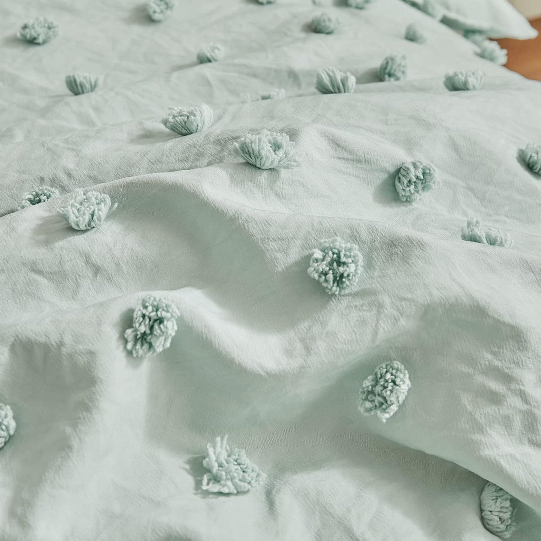 Tufted-Dot Toddler Bedding Set – Sage Green, 4 Pieces - Just Closeouts Canada Inc.