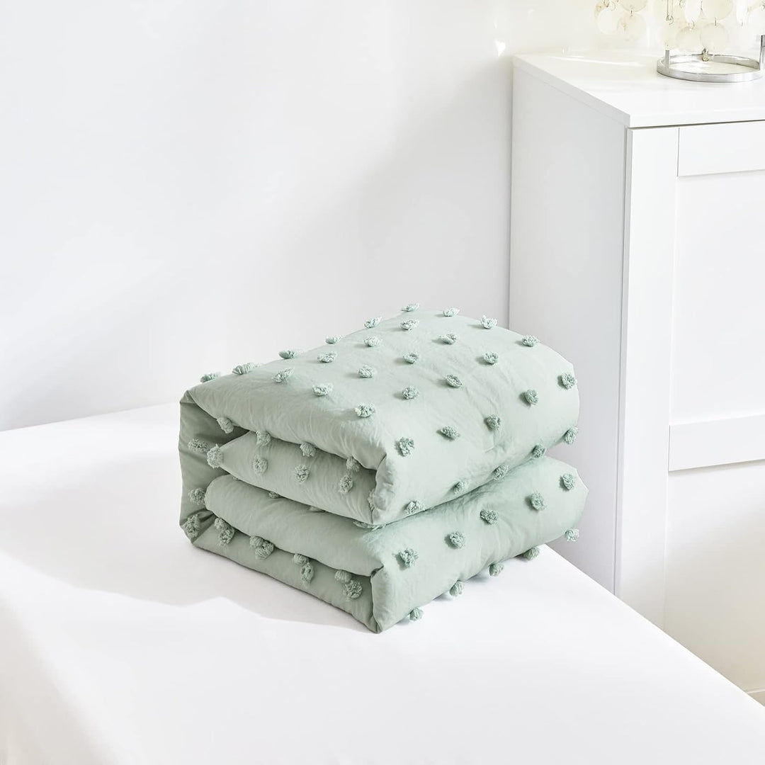 Tufted-Dot Toddler Bedding Set – Sage Green, 4 Pieces - Just Closeouts Canada Inc.