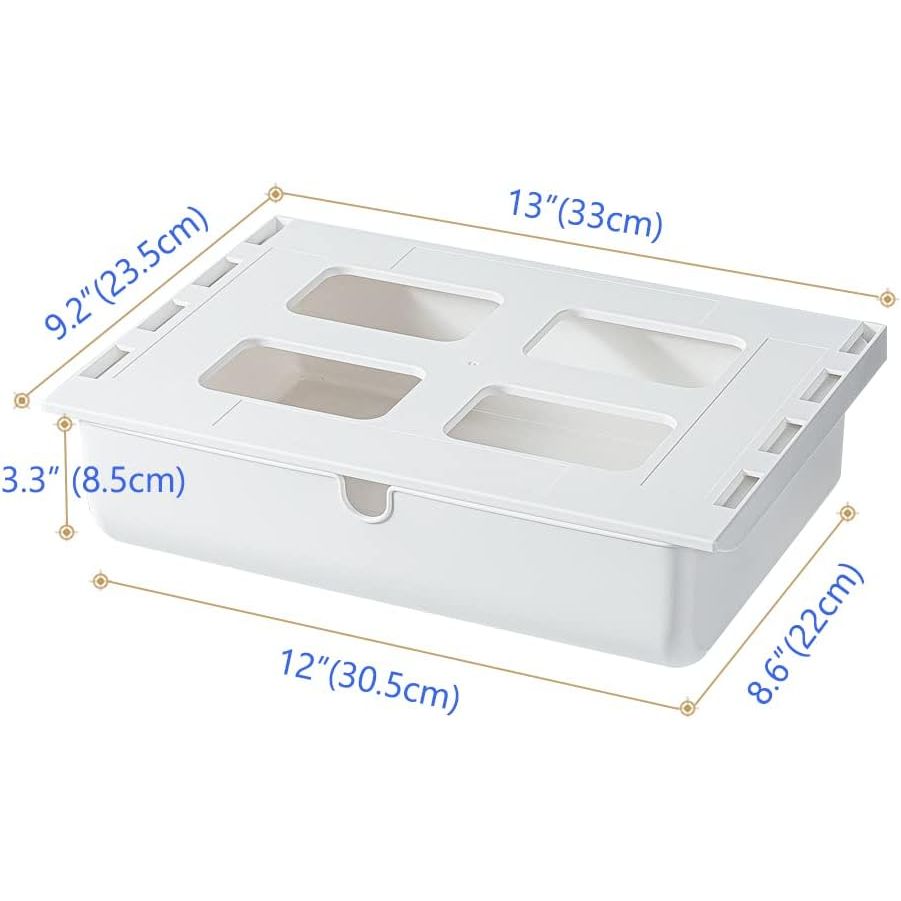 Under Desk Drawer Self-Stick Storage Organizer for Office Home School Large Size White 2 Pack - Just Closeouts Canada Inc.X0044CVB4Z