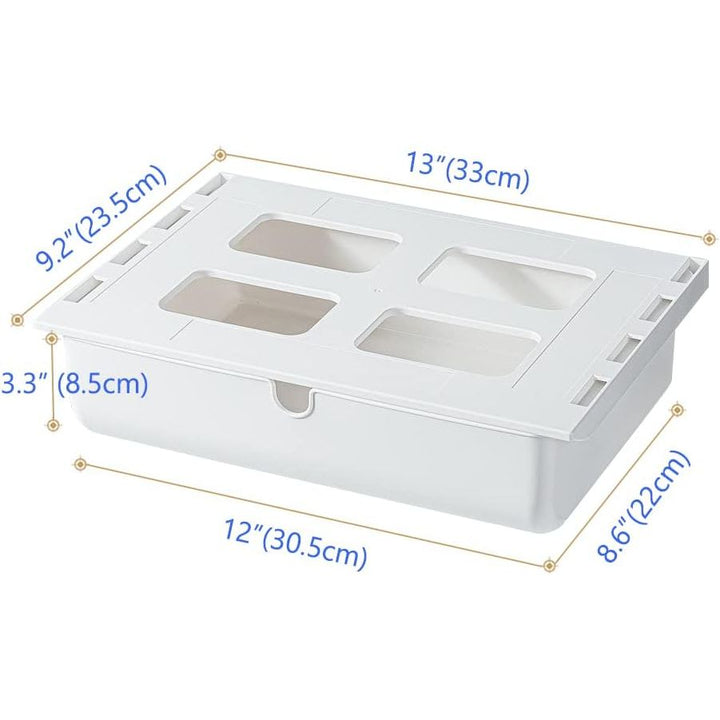 Under Desk Drawer Self-Stick Storage Organizer for Office Home School Large Size White 2 Pack - Just Closeouts Canada Inc.X0044CVB4Z