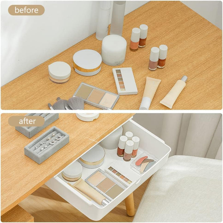 Under Desk Drawer Self-Stick Storage Organizer for Office Home School Large Size White 2 Pack - Just Closeouts Canada Inc.X0044CVB4Z