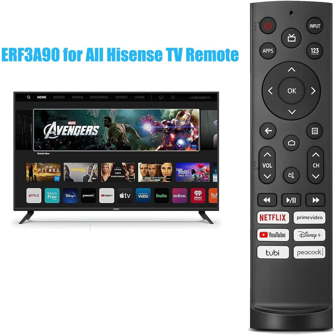 Universal Remote Control ERF3A90 for All Hisense TV Remote, Replacement Control for Hisense Android/Laser/VIDAA TVs, UHD 4K ULED Google TVs - Just Closeouts Canada Inc.