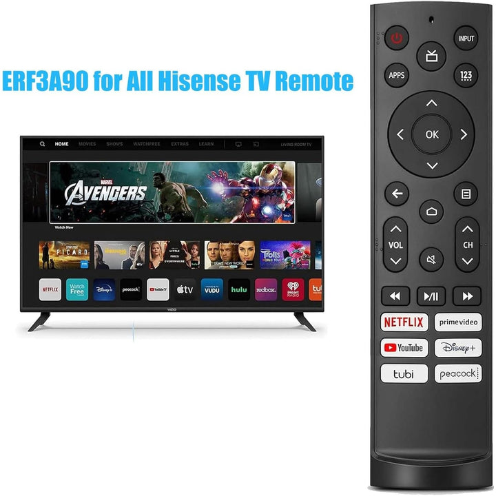 Universal Remote Control ERF3A90 for All Hisense TV Remote, Replacement Control for Hisense Android/Laser/VIDAA TVs, UHD 4K ULED Google TVs - Just Closeouts Canada Inc.