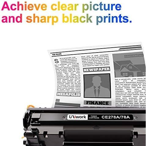 Uniwork Compatible Toner Cartridge Replacement for HP 78A CE278A use for Laserjet Pro P1606dn, M1536dnf, P1566, P1560, P1606, M1536 Printer (2 Black) - Just Closeouts Canada Inc.