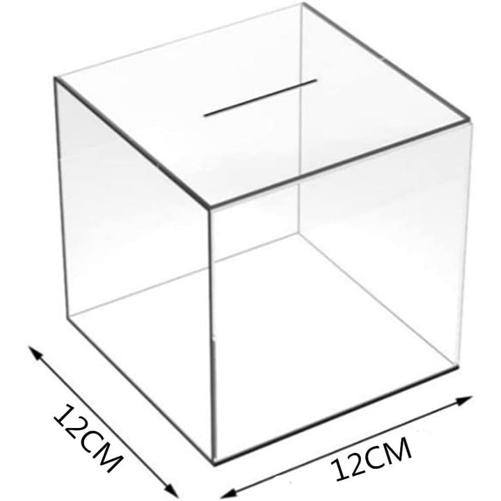 Unopenable Clear Acrylic Piggy Bank - Savings Coin Money Jar Box, Budget and Save Tip Change Box (12cm) - Just Closeouts Canada Inc.