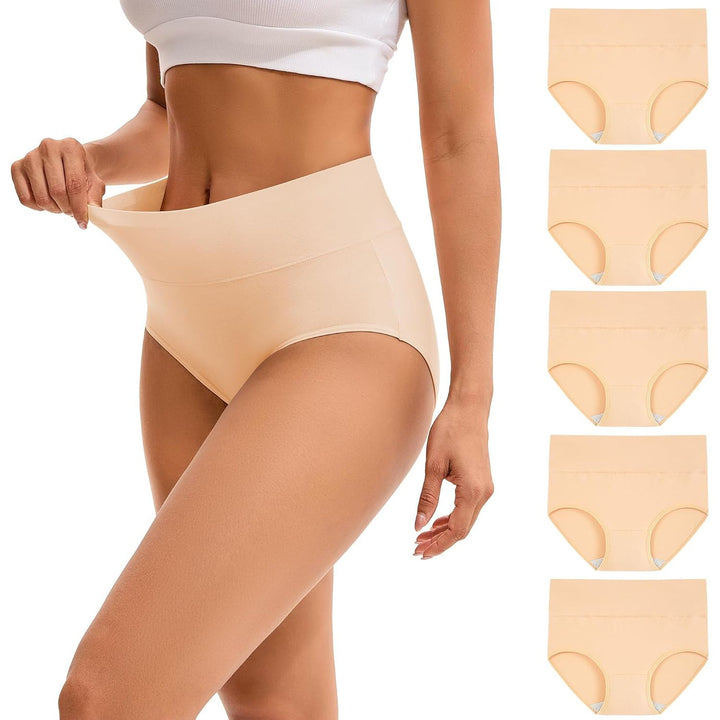 INNERSY women's underwear, 4XL – Nude five-pack with front view