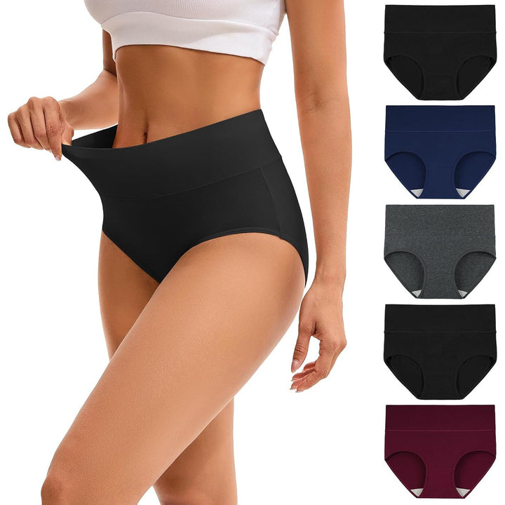INNERSY women's underwear, Style 6, XL – Style 6 five-pack with black, navy, grey and burgundy pairs