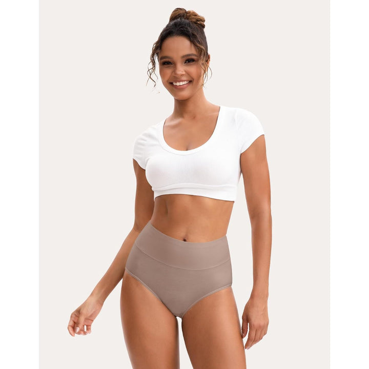 INNERSY women's underwear, Style 8, XL – Taupe briefs front fit