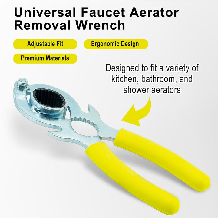 Adjustable faucet aerator wrench design