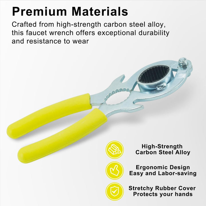 Carbon steel wrench with rubber-coated handles