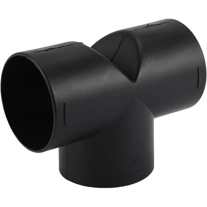 Black T-shaped heater duct connector