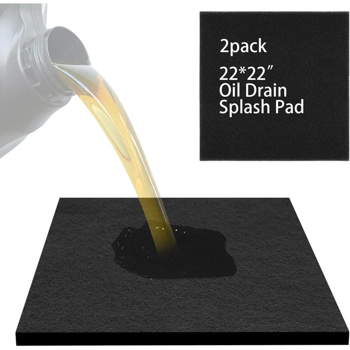 Two-pack 22-inch square oil drain splash pads