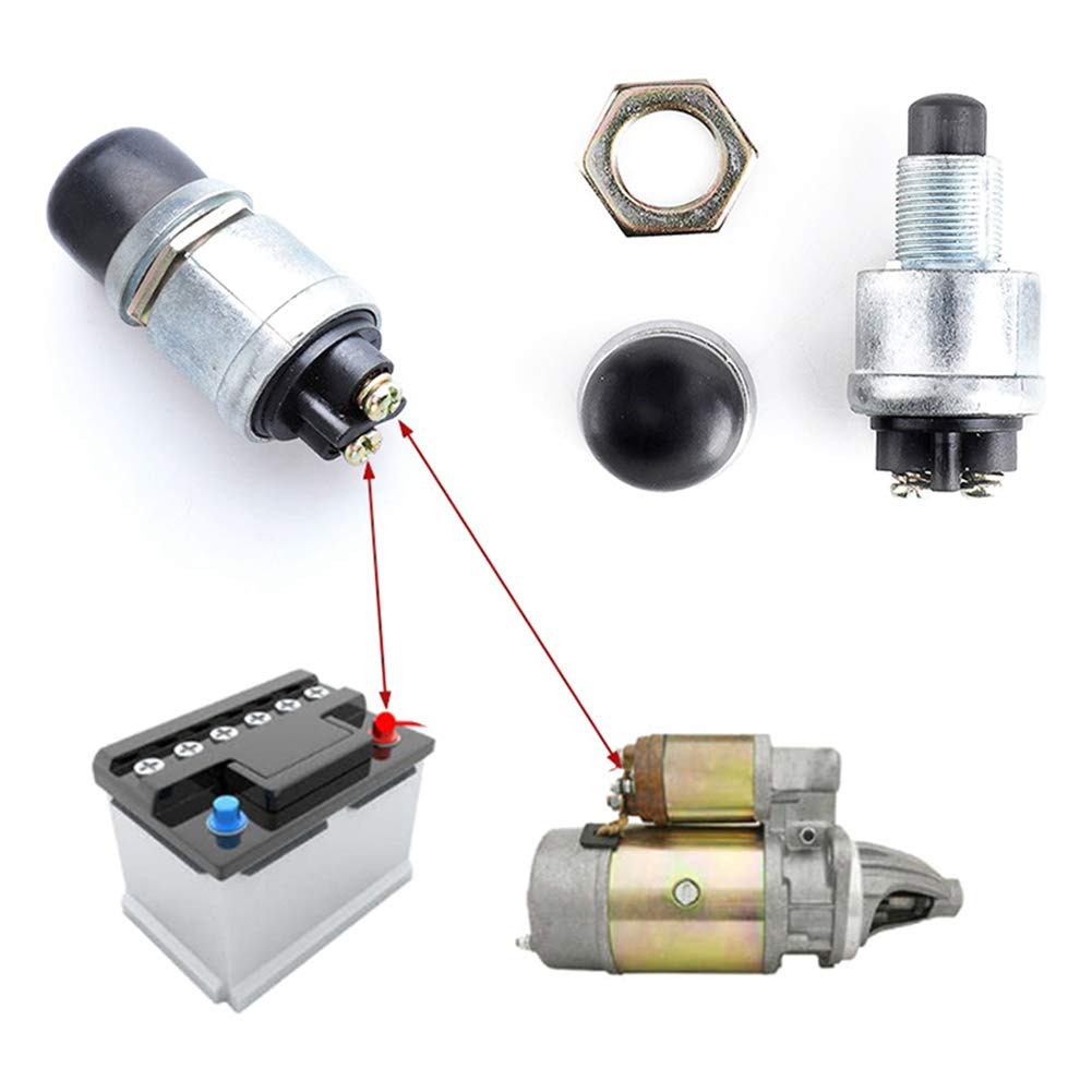 Starter switch connection illustration; battery and starter not included