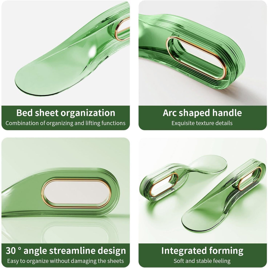 Mattress lifter handle and sheet tucking features