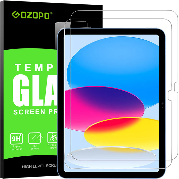GOZOPO tempered glass screen protector two-pack with packaging