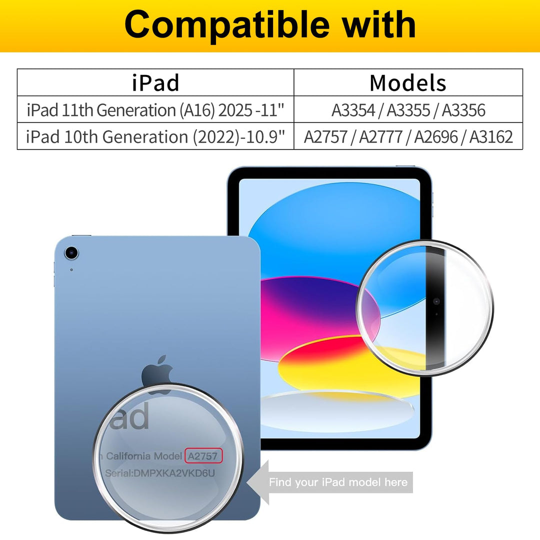 iPad 11th and 10th generation screen protector compatibility chart