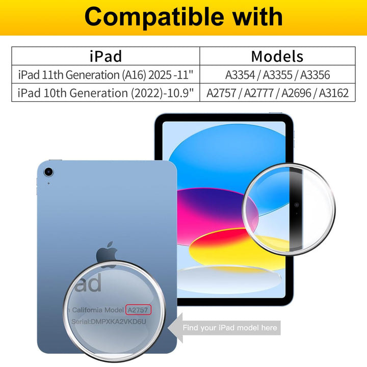 iPad 11th and 10th generation screen protector compatibility chart