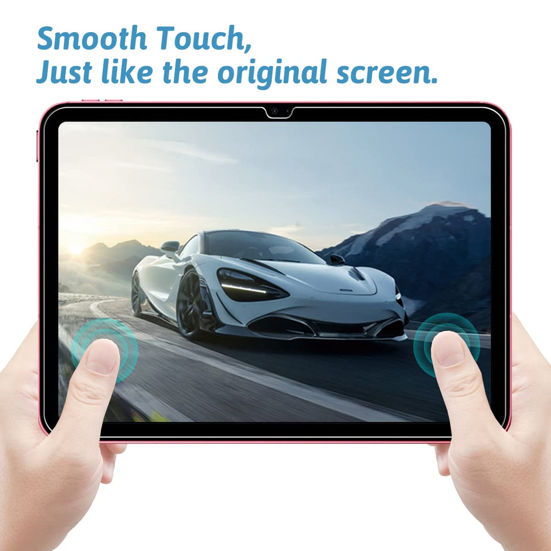 Smooth-touch screen protector demonstration