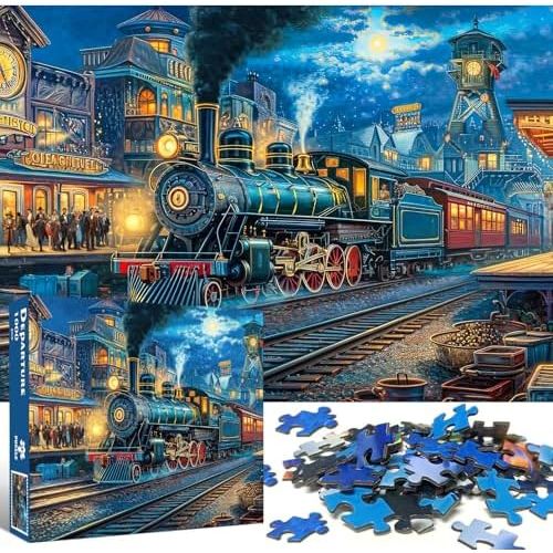 Puzzle completed with box and loose pieces