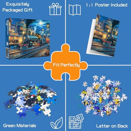 Puzzle box, reference poster, and puzzle-piece feature graphic