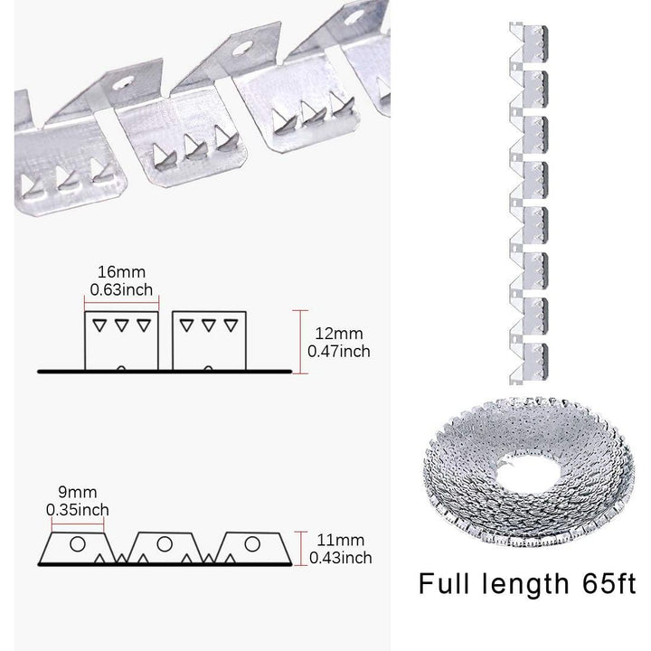 65-foot flexible metal upholstery tack strip product view