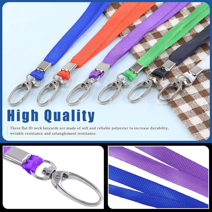 Purple nylon lanyards with swivel clips