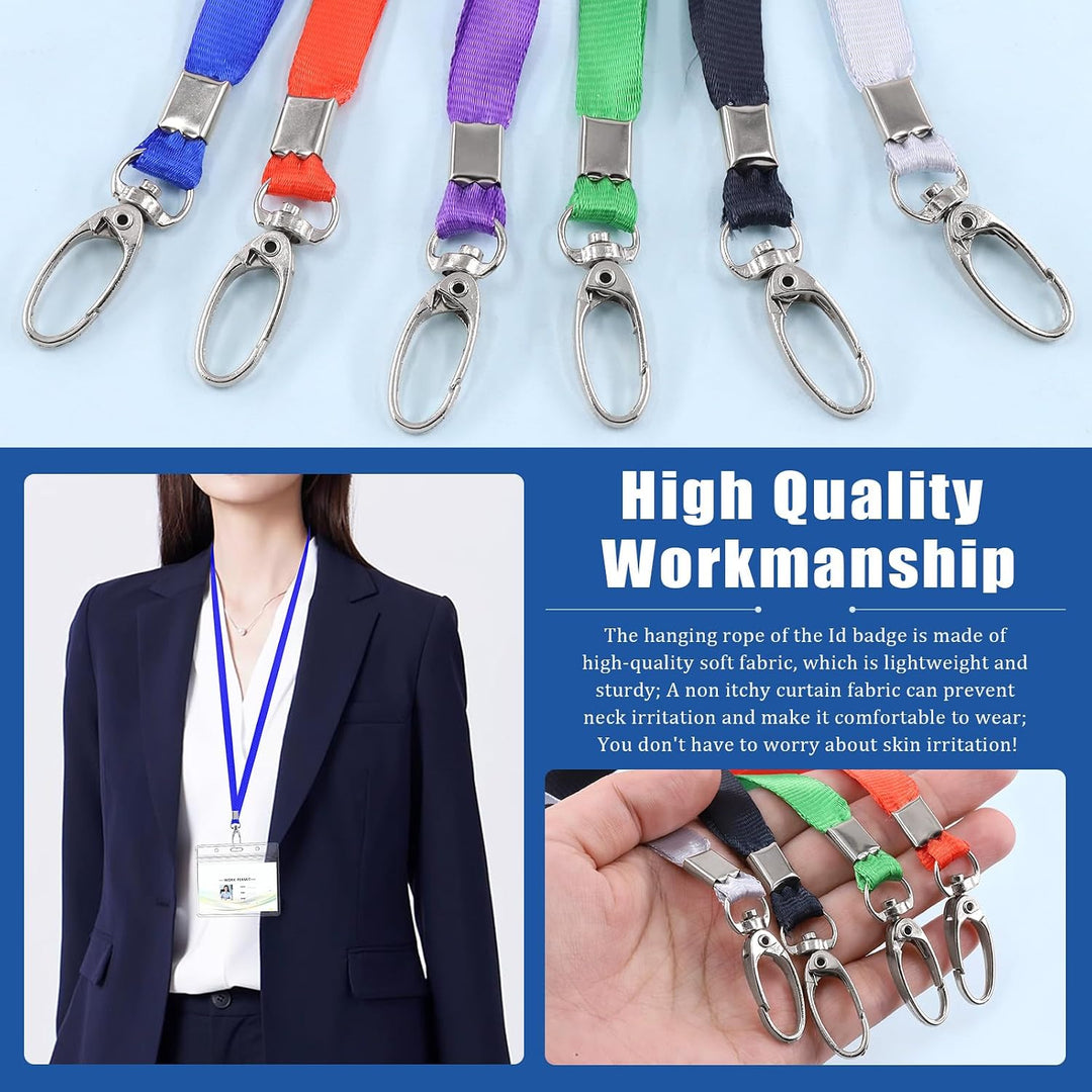 Purple nylon lanyards with swivel clips