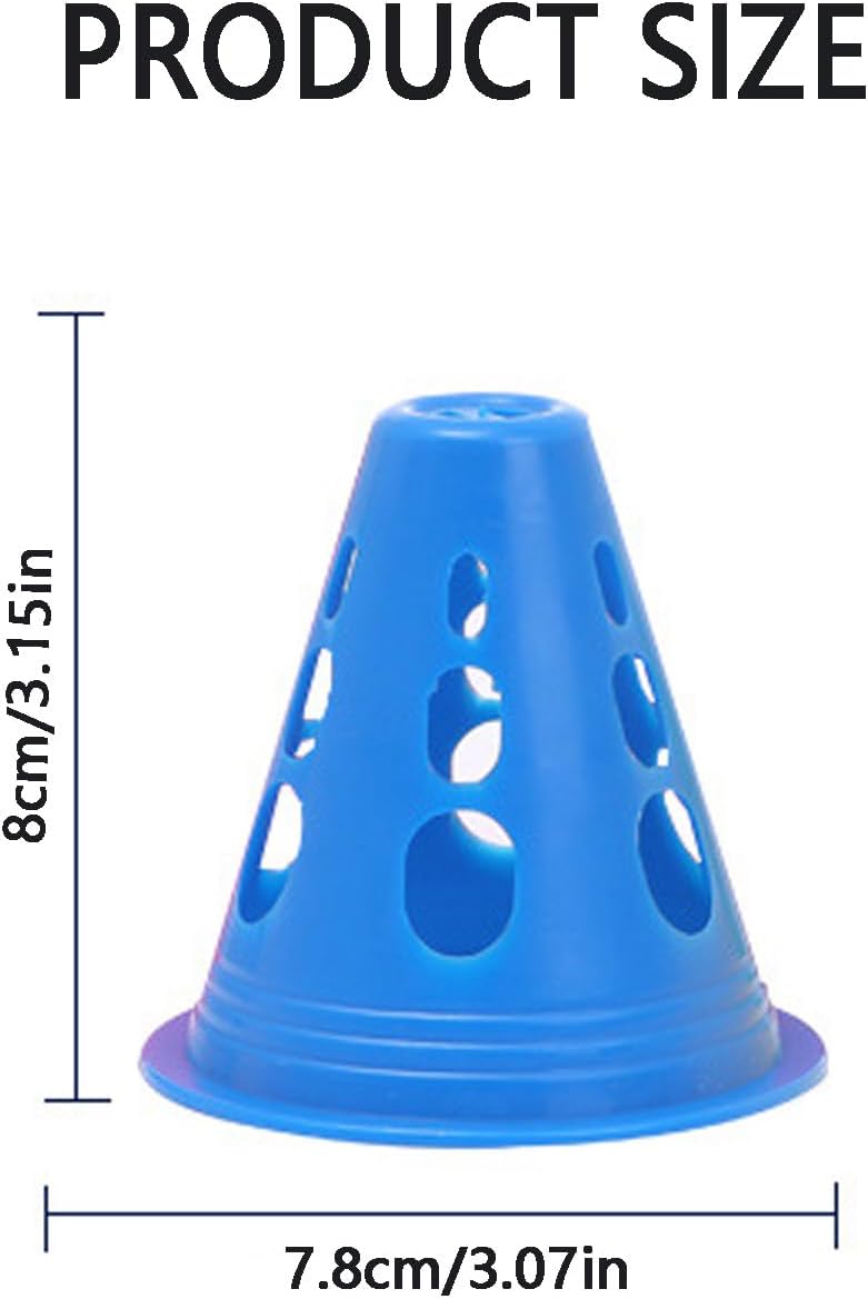 20 multicolour mini soccer training cones